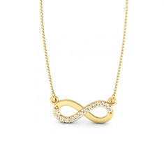 Colar com o símbolo do infinito em ouro