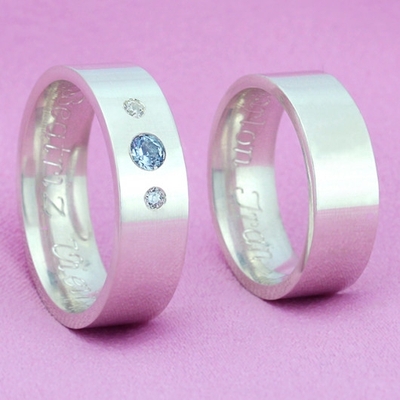 Alianças Namoro Prata Polidas 6mm 12g