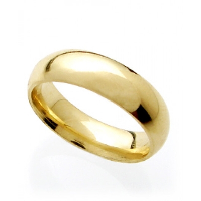 Alianças Casamento Ouro Polidas 6mm 12g
