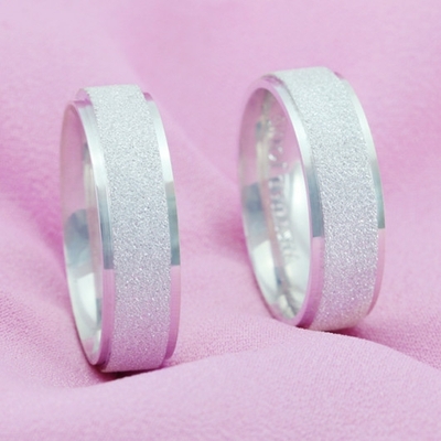 Alianças Compromisso Prata Diamantadas E Polidas  6mm 10g