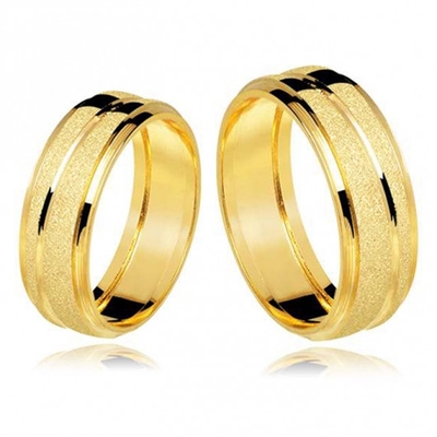 Alianças Casamento Ouro Polidas 7mm  16g