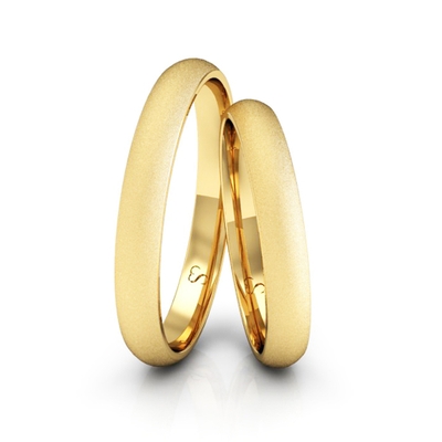 Alianças Casamento Linha Classic Ouro 3mm Abaulada Diamantada