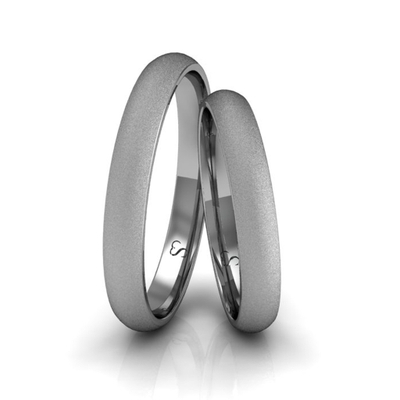 Alianças Casamento Linha Classic Ouro Branco 3mm Abaulada Diamantada