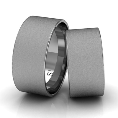 Alianças Casamento Linha Classic Ouro Branco 9mm Quadrada Diamantada