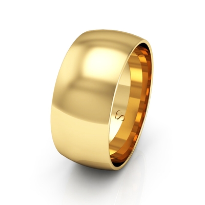 Alianças Casamento Ouro 10K 9mm Abaulada