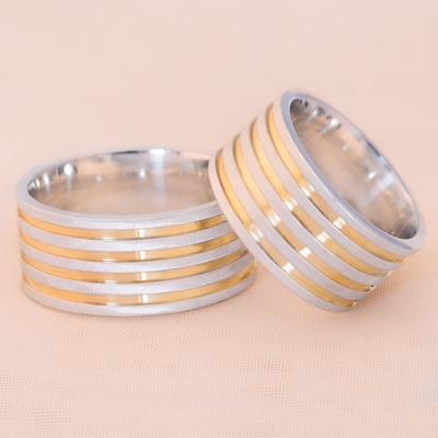 Alianças Namoro Loveways 10mm Quadradas Foscas