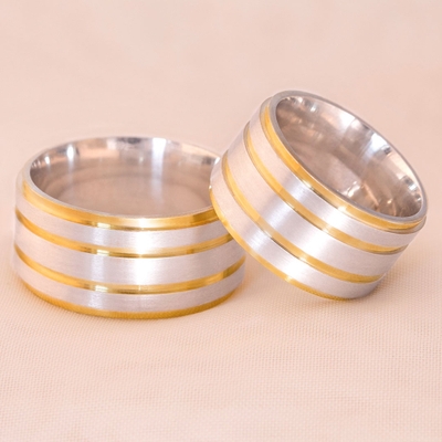 Alianças Namoro Loveways 11mm Quadradas Foscas