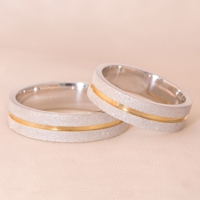 Alianças Namoro Loveways 5mm Quadradas Diamantadas