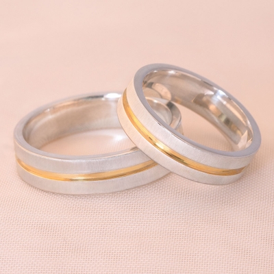 Alianças Namoro Loveways 5mm Quadradas Foscas