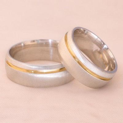 Alianças Namoro Loveways 7,5mm Abauladas Foscas