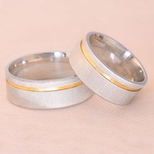 Alianças Namoro Loveways 7,5mm Quadradas Foscas