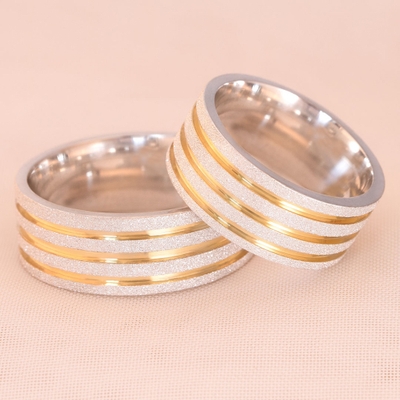 Alianças Namoro Loveways 8mm Quadradas Diamantadas