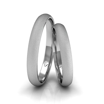Alianças Namoro Prata Linha Classic 3mm Abaulada Diamantada