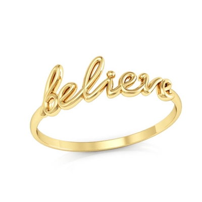 Anel Believe Ouro 18K Coleção Inspirações