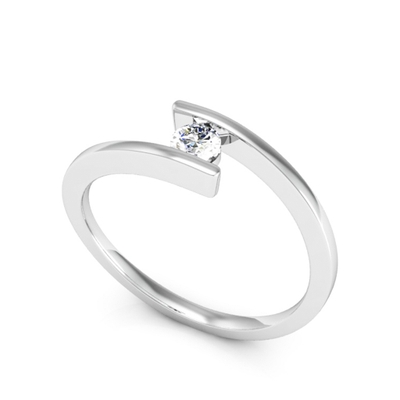 Anel de Namoro Prata Charm