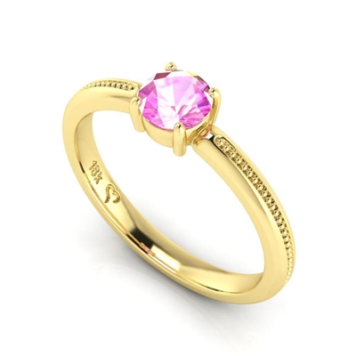 Anel de Noivado Virtual Joias Endless Love Ouro 18K