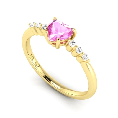 Anel de Noivado Virtual Joias True Love Ouro 10K
