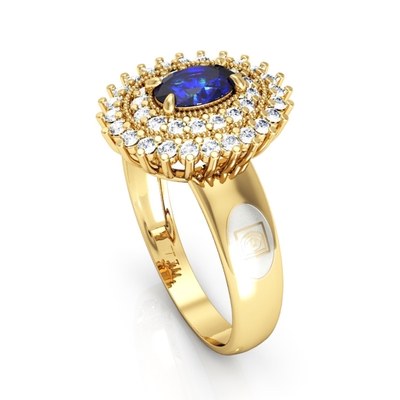 Anel Formatura Ouro 18K Oval Grande