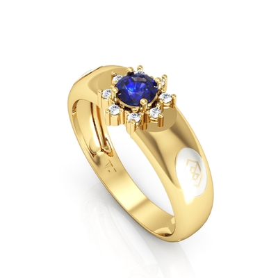 Anel Formatura Ouro 18K Redondo Grande