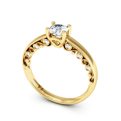 Anel Noivado Emozione Ouro 18K