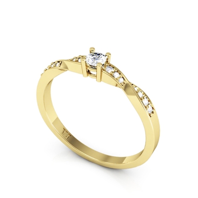 Anel Noivado Ispirazione  Ouro 18K