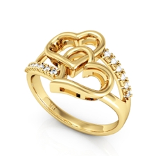 Anel Noivado Unione Ouro 18K