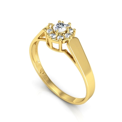 Anel Ouro 18K Aro Especial Redondo