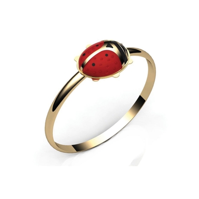 Anel Ouro 18K Joaninha