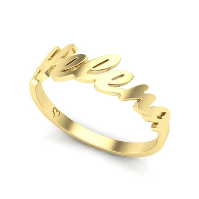 Anel Personalizado com Nome Ouro 18k