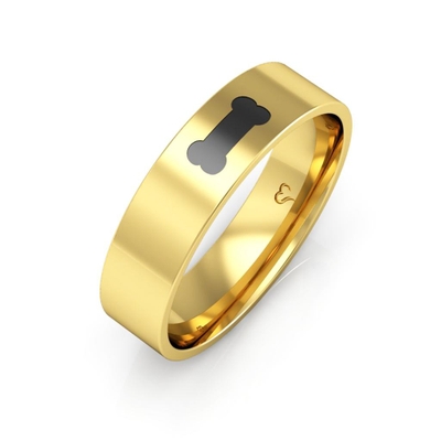 Anel Pet Osso Ouro 18K