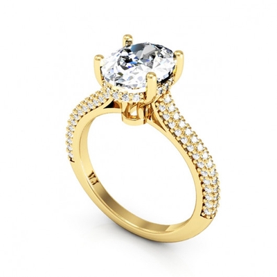 Anel Noivado Prezioso Ouro 18K