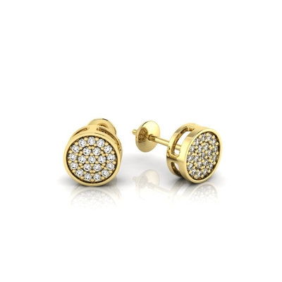 Brinco Redondo Ouro 18K Coleção Pavê Mini