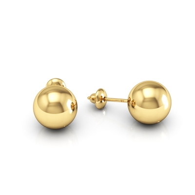 Brincos Bolinha Ouro 18K 10mm