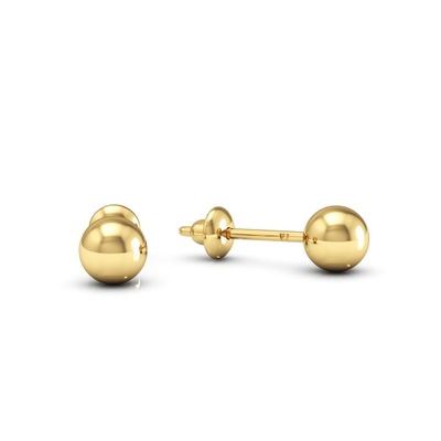 Brincos Bolinha Ouro 18K 5mm
