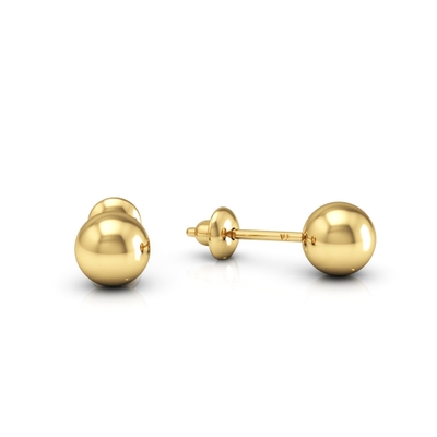 Brincos Bolinha Ouro 18K 6mm
