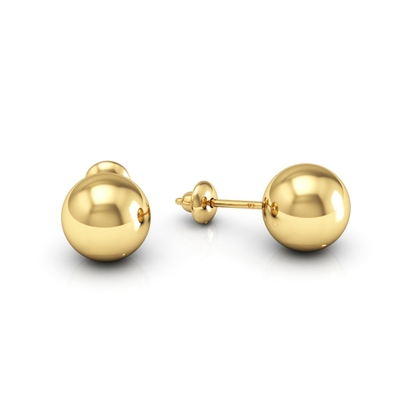 Brincos Bolinha Ouro 18K 9mm