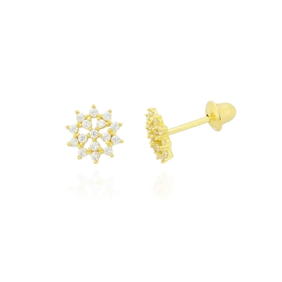 Brincos Com Pedra Ouro 18K