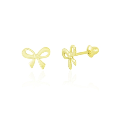 Brincos de Lacinho Ouro 18k