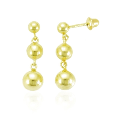 Brincos Ouro 18K Bolinhas