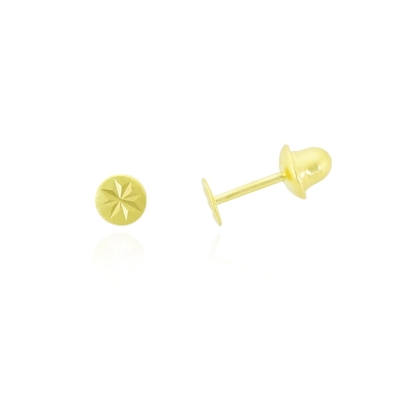 Brincos Ouro 18K Redondo