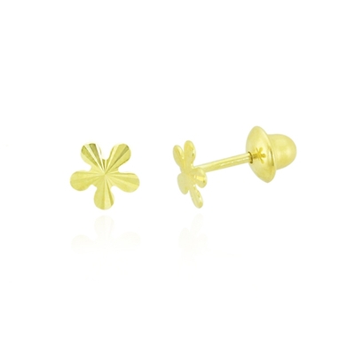 Brincos Ouro 18K Trevo
