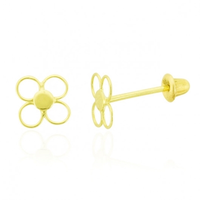 Brincos Ouro 18k Florzinha Adulto