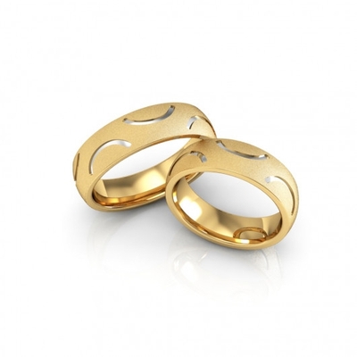 Alianças Casamento Ouro Abauladas Diamantadas 6,5mm 14g Arcos