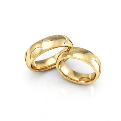 Alianças Casamento Ouro Abauladas Polidas 6,5mm 14g Arcos