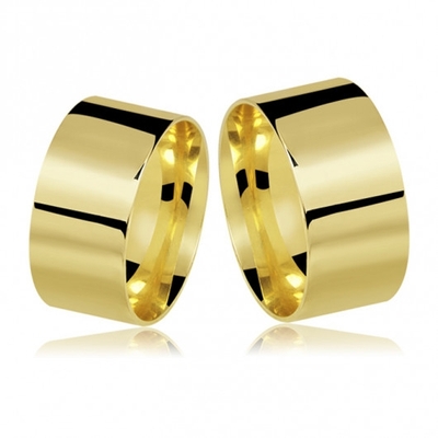 Alianças Casamento Ouro Amarelo Polidas 10mm 22g