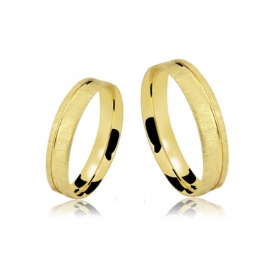 Alianças Casamento Ouro Foscas 6mm 10g com 
