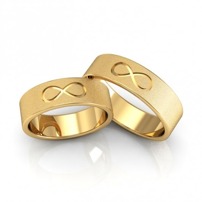 Alianças Casamento Ouro Infinito Diamantadas 5mm 8g