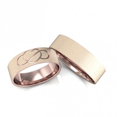 Alianças Casamento Ouro Rosê Diamantadas 6,0mm 12g