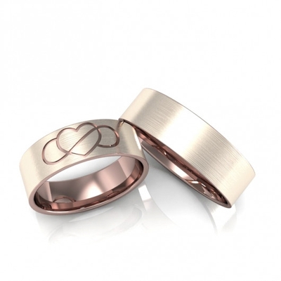 Alianças Casamento Ouro Rosê Foscas 6,0 mm 12g