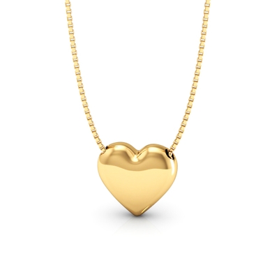 Colar com Pingente de Coração Ouro 18k